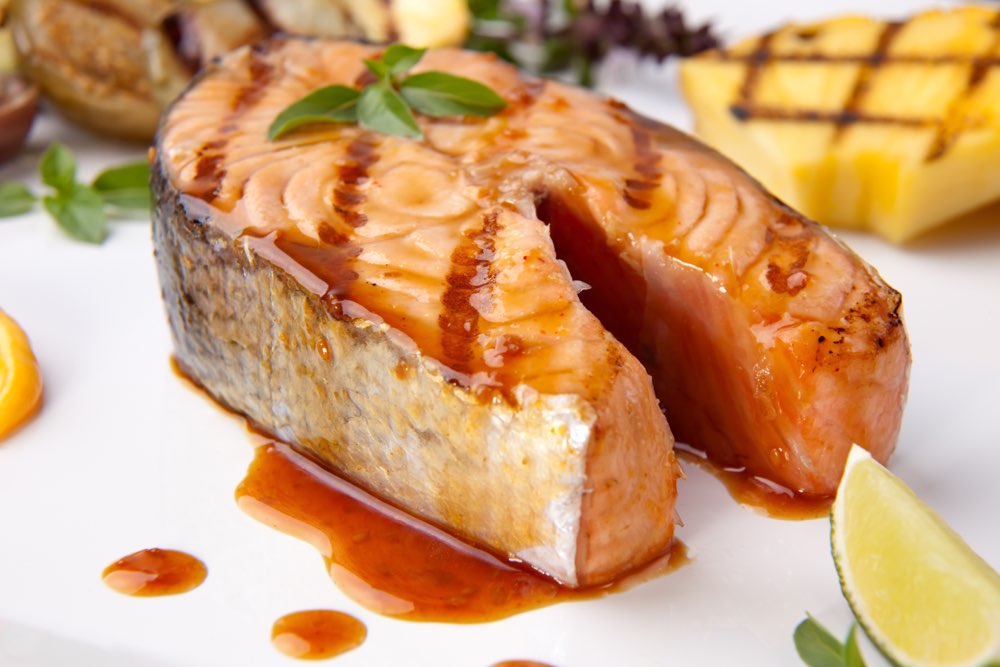 Honey Glazed Salmon with Grilled Pineapple - A Fit 4 You